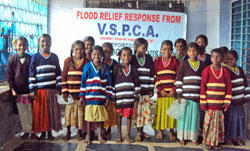 School children who received VSPCA flood relief